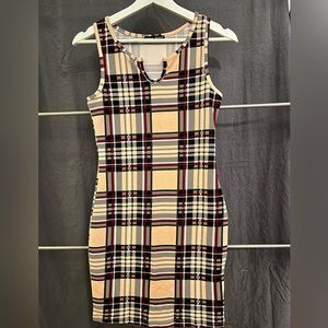 Plaid Print Dress